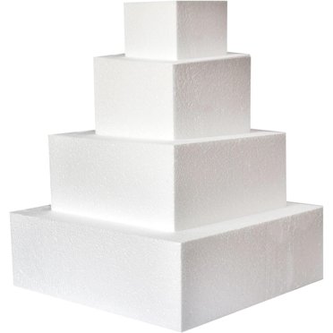 6"-8"-10"-12" Square Cake Dummy Set 4" High