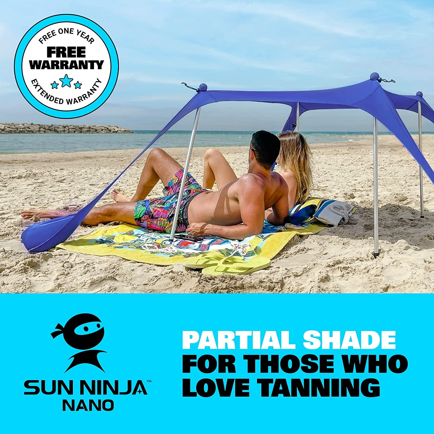 美品】NINJA TENT Dark Gray 8 Person Pop Up Beach Tent Sun Shelter