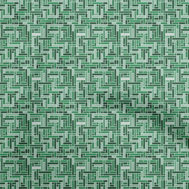 oneOone Cotton Poplin Green Fabric Abstract Sewing Material Print Fabric By The Yard 42 Inch Wide