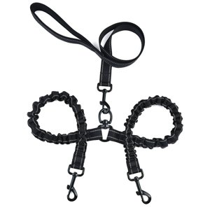 One Tow Deux laisses 2 Pelle de chien Coussin élastique Poche de chien Piste de chien à pied Paille de chien Ceinture double