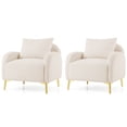 thumbnail image 1 of Gymax Fauteuil d'Appoint Moderne Fauteuil de Loisirs Rembourré avec Coussin, 1 of 10
