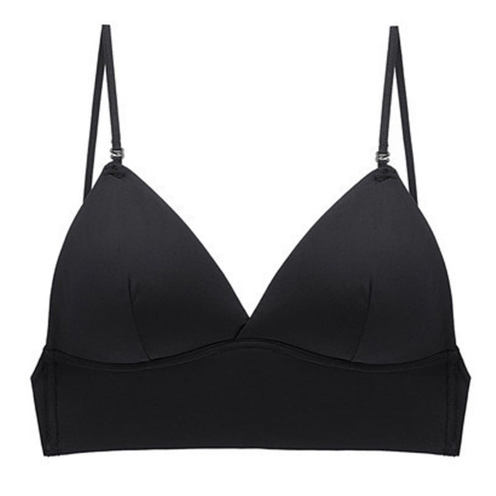 Foraging dimple Low Back Bras For Women Sexy Push Up Comfort Deep V Neck  Backless Bra,Low Cut Multiway Convertible Bra Wire Lifting Bralette Black 