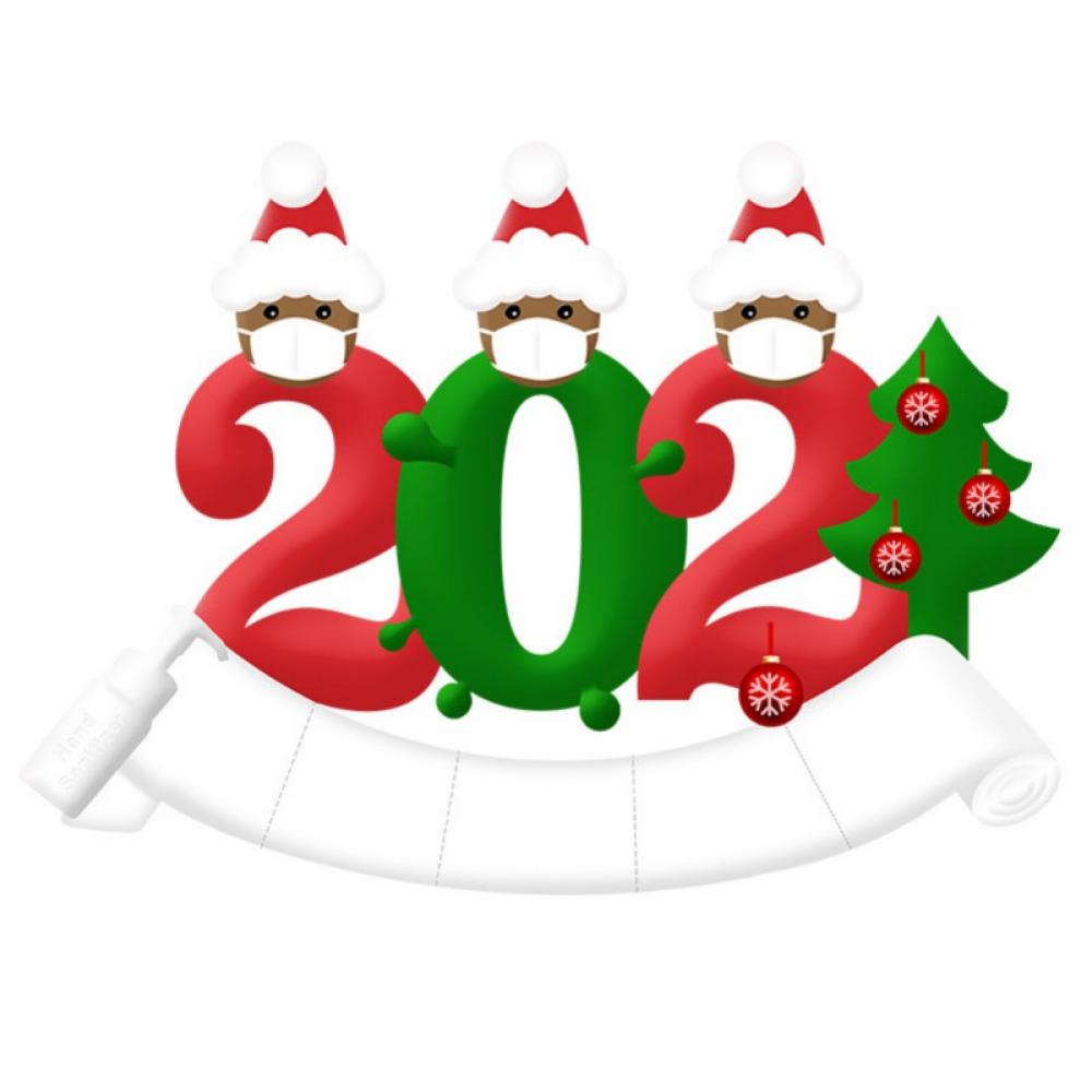 Pretty Comy Personalized Christmas Ornaments Masks Hand Sanitized