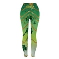 thumbnail image 6 of Vekome Green Womens Leggings Plus Size St Patricks Day High Waisted Yoga Pants Seamless Clover Lightweight Running Tights L, 6 of 8