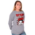 thumbnail image 3 of Cool Kanji Style Betty Boop Love Women's Long Sleeve T Shirt Brisco Brands M, 3 of 6