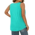 thumbnail image 4 of MOSHU Plus Size Tank Tops for Women Henley Sleeveless Shirts Summer Button Down Womens Tops, 4 of 7