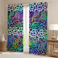 thumbnail image 2 of jejeloiu Colorful Leopard Pattern Black Out Curtains,Jungle Cheetah Animal Curtains Pack of 2 (42x63 Each),Gradient Multicolor Bedroom Curtains For Girl Kids,Luxury Bedroom Decor, 2 of 6
