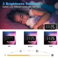 Digital Clock Large Display, LED Electric Alarm Clocks Mirror Surface for Makeup with Diming Mode, 3 Levels Brightness, Dual USB Ports Modern Decoration for Home Bedroom Decor-White - image 3 of 3