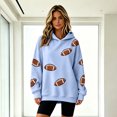 thumbnail image 2 of TOMVIGX Game Day Outfits for Women Graphic Cute Oversized Hoodies Touchdown Football Mom Tops Sunday Funday Tailgate Party Clothes XL, 2 of 9