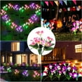 thumbnail image 5 of Pink orchid solar lights, solar outdoor garden lights, 5 of 5