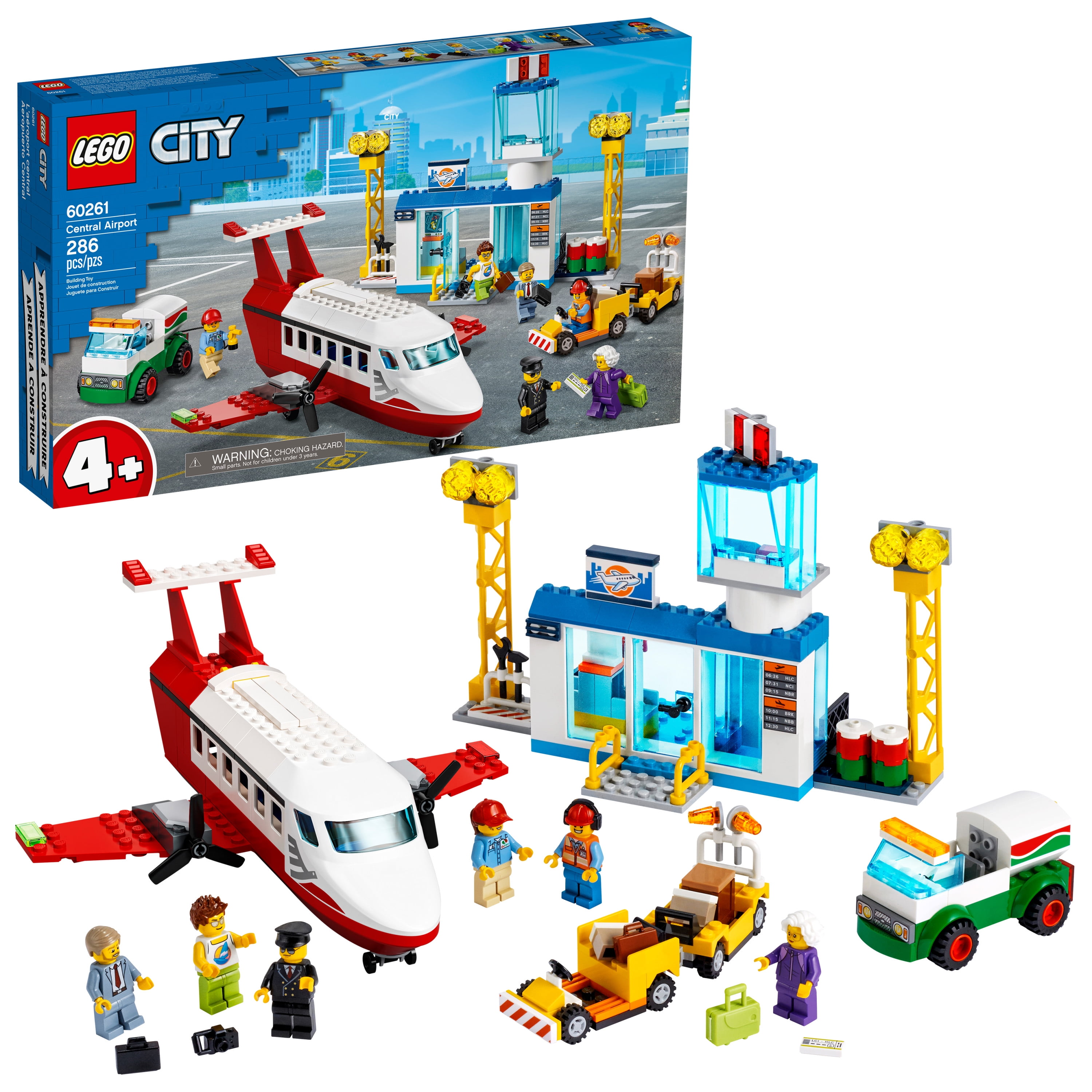 Building Blocks Sluban Bricks Toy City Passenger Airplane Airport Minifigure Set 