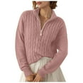 thumbnail image 4 of zaveiop Women's Round Neck Batwing Long Sleeved Sweater Autumn Oversized Side Slit Ribbed Knitted Sweater Pullover Top (White, XXL), 4 of 9