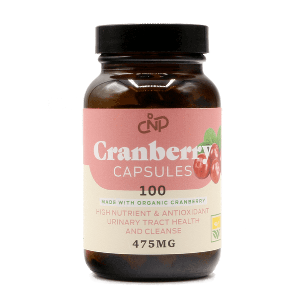 Organic Cranberry Capsules 100 Count 475 mg Supplement Vegan