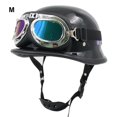 thumbnail image 2 of Riwesomey Casco de moto ABS, cúpula protectora de repuesto con estilo Vintage, 4 estaciones, cascos para hombres y mujeres, accesorios para la Gafas de moto Negro brillante Tipo 2 METRO, 2 of 6