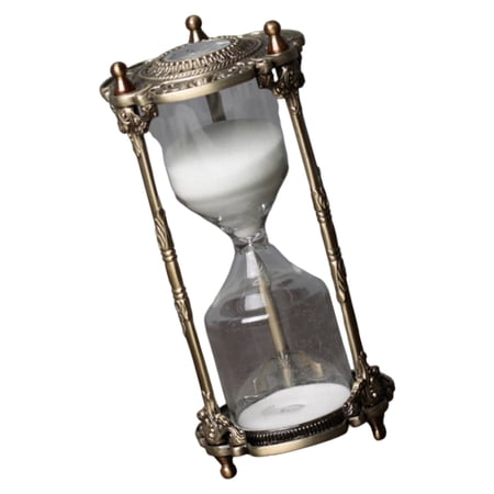 Tizuqe European Antique Hourglass Sand Timer 15/30 Minutes Decorative Sand Clock Stand
