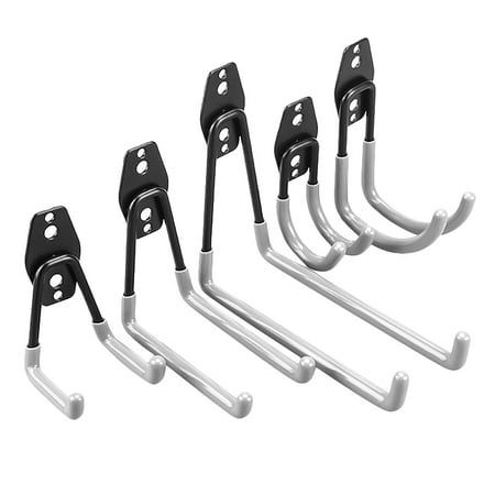 

5 Pcs Utility Storage Hooks Wall Mount Anti- Double Hooks and Garage Organization