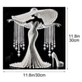 thumbnail image 3 of Elegant Lady Rhinestone Art Kit, Diy Diamond Painting With Numbered Canvas, for Home Wall Decor, A, 3 of 5