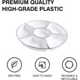 thumbnail image 3 of CPDD Premium Round Plastic Tray | Disposable, Heavy Duty 6 Sectional Serving Platter | BPA Free – Perfect for Snacks and Appetizers |, 3 of 7