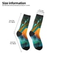 thumbnail image 2 of Fuzoiu Mango In The Rain Print Kids Socks For Boys Girls,Grip Crew Socks with Non Slip,Lightweight Stretch Crew Socks,Toddlers Crew Boot Socks, 2 of 5