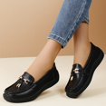 thumbnail image 4 of Willtoo Womens Wide Toe Loafers Slip On Comfort Platform Walking Shoes Casual Non Slip Flat Loafers for Daily Work Wear, 4 of 6
