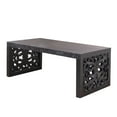 thumbnail image 6 of Hassch 47.2" Carved Wood Coffee Table, Handcrafted-Look Rectangular Living Room Accent Table with Ornate Side Panels, Black, 6 of 7