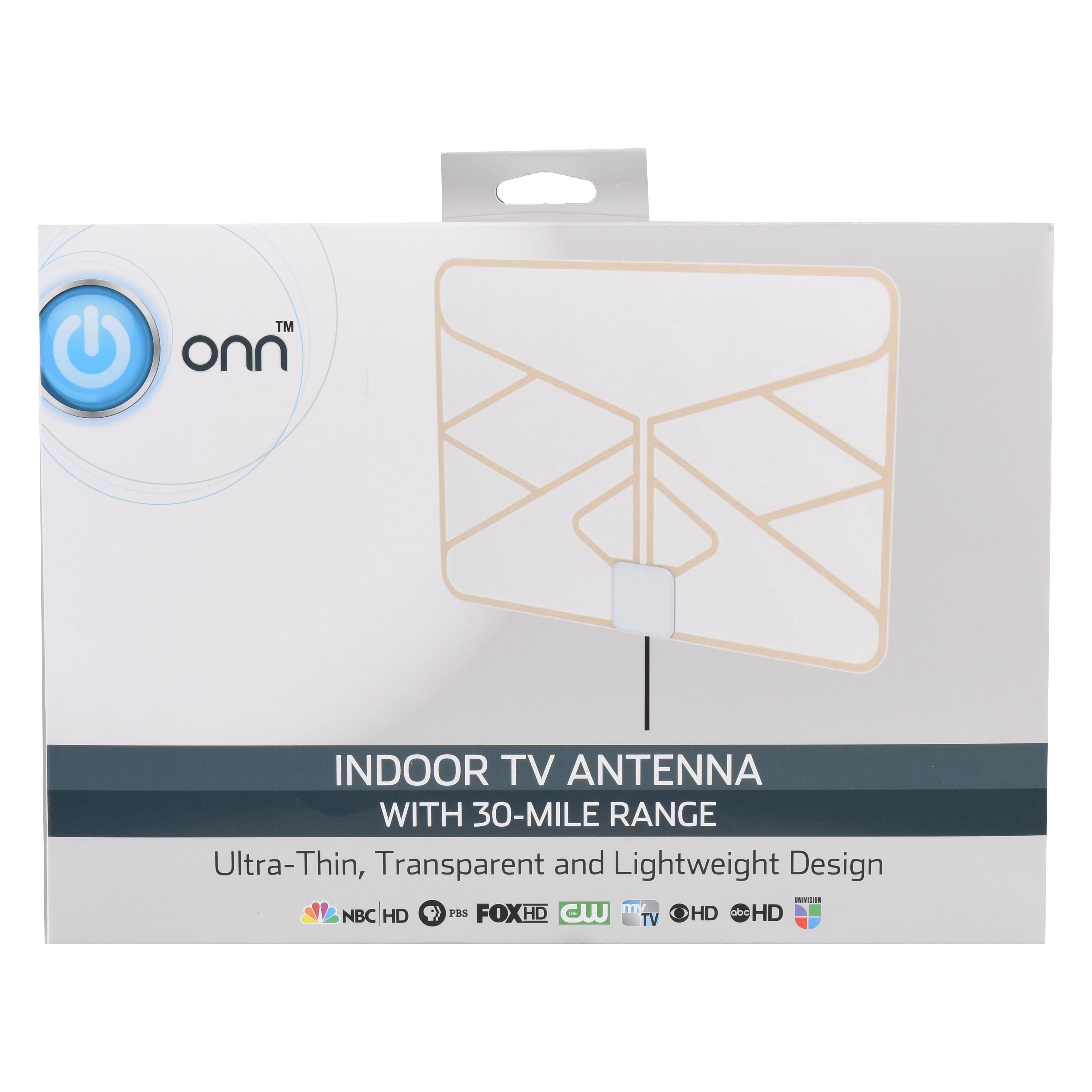 Onn Indoor TV Antenna, Clear BrickSeek