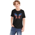 thumbnail image 6 of FamilyThread Toddler Kids Boys Girls American Flag Cotton T-shirt Fashion Cute Round Neck Print Tee Short Sleeve For 3-9 Years, 6 of 8