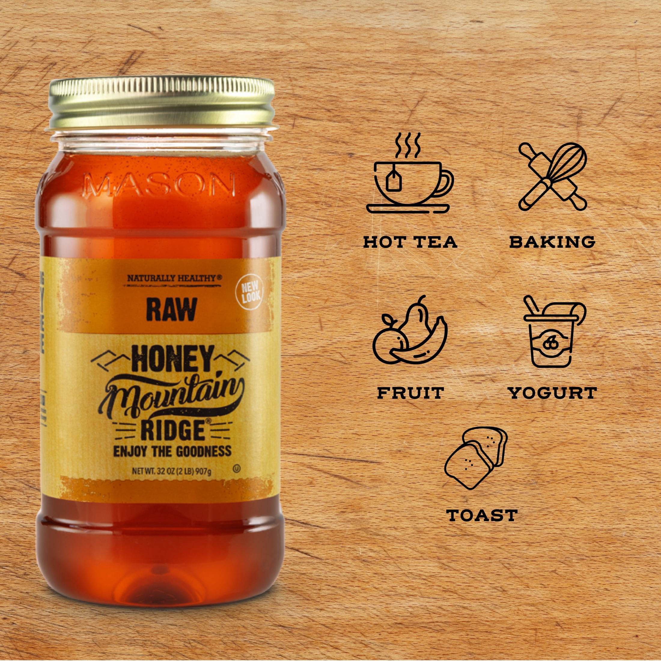 Mountain Ridge Raw Honey 32 oz