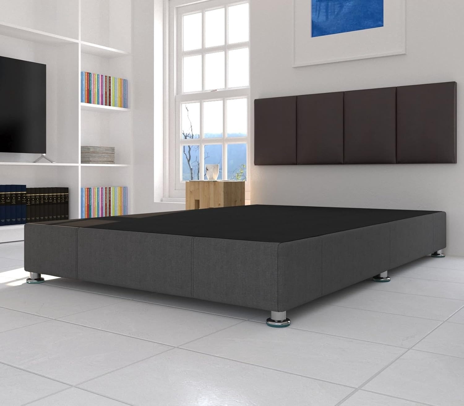 Dormez zzz Base Box para Cama King size Tapizado Color Gris – 101top