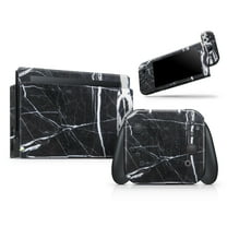 Design Skinz - Compatible with Nintendo Dock Only - Skin Decal Protective Scratch-Resistant Removable Vinyl Cover - Natural Black & White Marble Stone