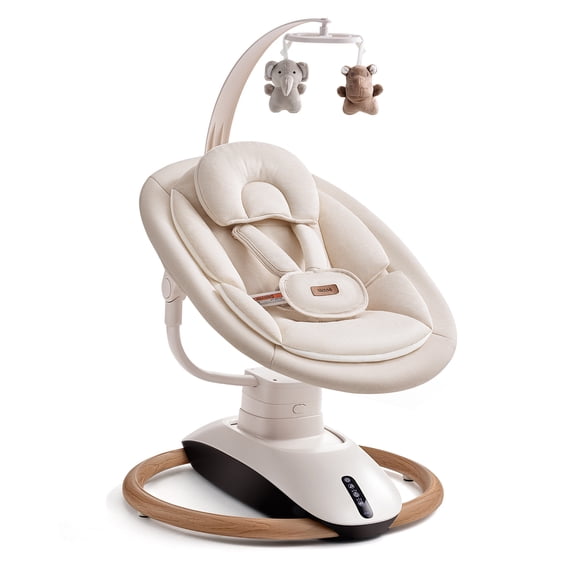 HARPPA Lumi Electric Baby Swing for Infants with Quiet Motor, 360° Rotating Seat, 3 Swing Modes and 3 Recline Positions