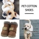 thumbnail image 5 of Methold 4pcs zapatos para mascotas botas de nieve impermeables cuero de la PU calzado de invierno para mascotas Ropa para mascotas marrón tipo 3 Methold PT000057-03B, 5 of 6