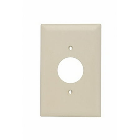 - Pass & Seymour TPJ7-I TradeMaster® Jumbo Size 1-Gang Single Receptacle Plate; Wall Mount, Nylon, Ivory