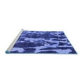 thumbnail image 2 of Ahgly Company Machine Washable Indoor Rectangle Abstract Blue Modern Area Rugs, 6' x 9', 2 of 4