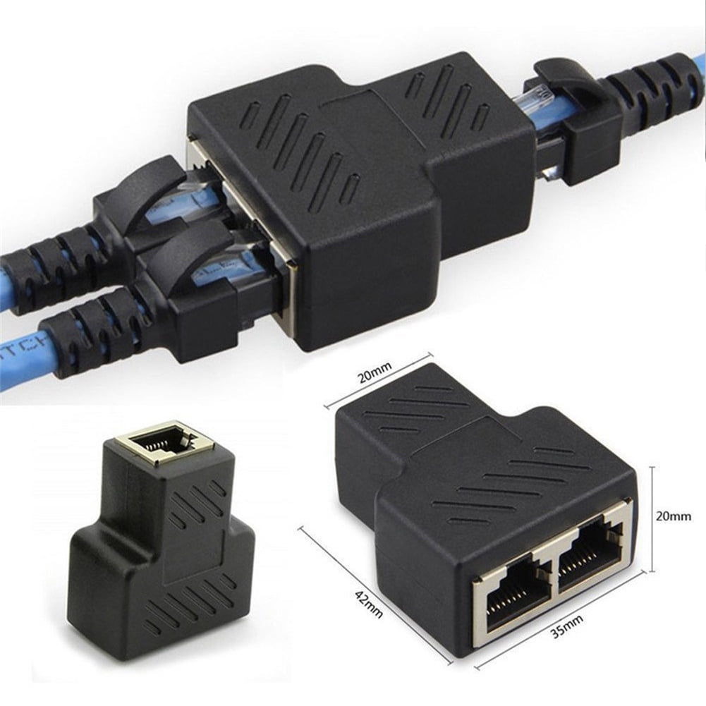 Cat6 Riipoo Ethernet Splitter 1 to 2 Cat5 Cat5e RJ45 Ethernet Cable Splitter for Cat7