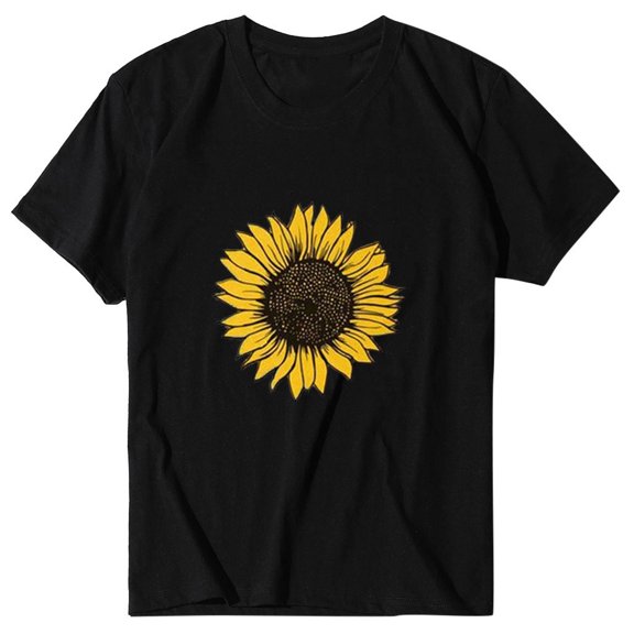 Dtydtpe 2024 Clearance Sales, Graphic Tees for Women, Plus Size Round Neck D T-Shirt Blouse Tops Plus Size Tops for Women