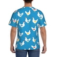 thumbnail image 3 of Vsdgher Cartoon Chicken Print Men's Dry Fit Mesh Athletic Shirts Moisture Wicking Tennis T-Shirt Tops, 3 of 9