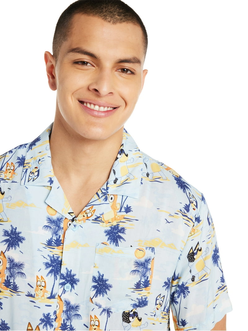 bluey dress shirt men Bluey Meet the Heelers  KUNUFLEX Short Sleeve Shirt