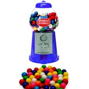 PlayO 7" Coin Operated Gumball Machine Toy Bank - Dubble Bubble Classic Style Includes 23 Gum Balls - Kids Coin Bank Candy Dispenser - Birthday Parties, Novelties, Party Favors and Supplies (Blue)