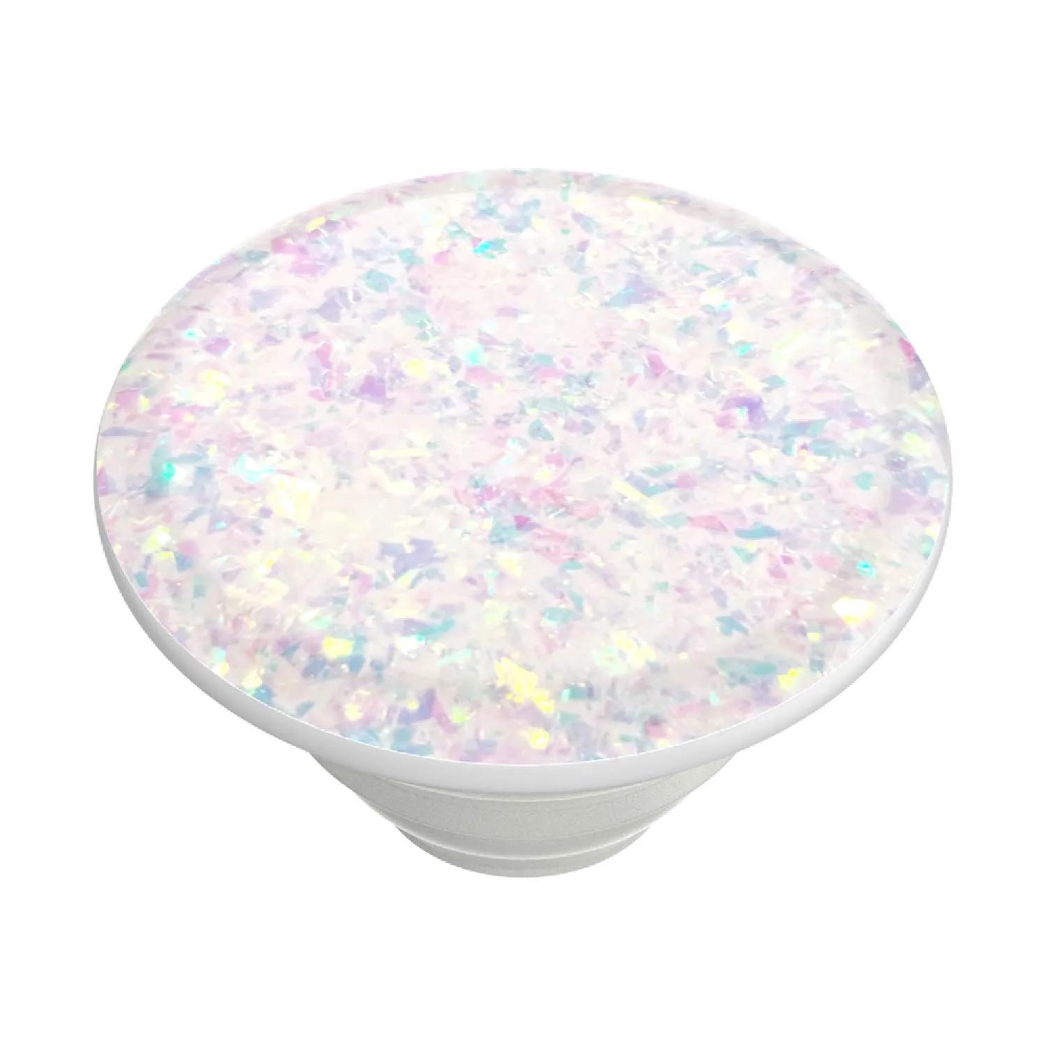 PopSockets PopGrip Phone Holder, Iridescent Confetti White photo 4