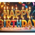 thumbnail image 4 of LUUFILx Happy Birthday Backdrop Banner Party Decorations Colorful Background Photography Props Birthday Party Supplies Birthday Decoration Banner, 4 of 8