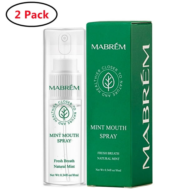2 Pack Breath Spray for Bad Breath Fresheners Mouth Spray Mint Oral