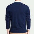 thumbnail image 4 of Cotton Sweater Men Long Sleeve Pullovers Outwear Man V Neck Male Sweaters Fashion Brand Loose Fit Knitting Clothing Korean Style, 4 of 5