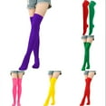 thumbnail image 4 of Fun and Cozy Thigh High Socks in Bright Colors Perfect Winter Accessory, 4 of 6