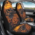 thumbnail image 4 of XYZCANDO 2 pcs Car Front Seat Covers for SUV Front Seats Car Seat Covers Soft Decorative, Van Auto Truck Vehicle Front Seats Protector, Flame Skull, 4 of 10