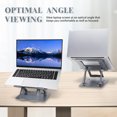 thumbnail image 6 of Ant Class Adjustable Laptop Stand with Integrated Smartphone Holder – Ergonomic, Portable, and Foldable Stand for 10” to 17” Tablets and Laptops,Gray, 6 of 8