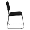thumbnail image 3 of HERCULES Series 500 lb. Capacity Black Fabric High Density Stacking Chair with Chrome Sled Base, 3 of 9