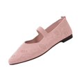 thumbnail image 2 of Women's Mesh Flats Mary Jane Shoes Pointed Toe Lightweight with Adjustable Instep Strap Knit Flat Shoes, 2 of 5