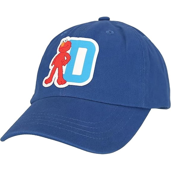 Sesame Street Elmo & Abby Kids Toddler Cap with Initial, Toddler Boys Hat, Youth Girl Baseball Cap, Cute Toddler Baseball Cap