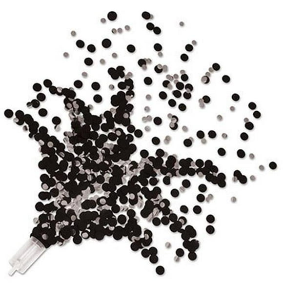 Poussez des Poppers de Confettis -Noir & Argent